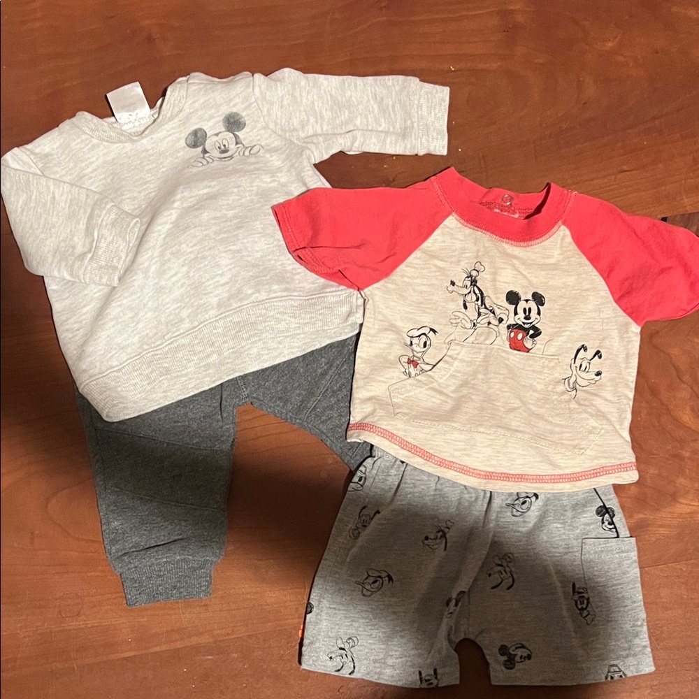 Disney Baby Mickey Mouse Bodysuits, Outfits and Sleeper Bundle